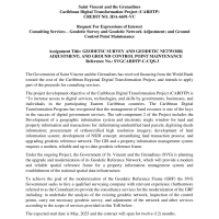 Saint Vincent and the Grenadines Caribbean Digital Transformation Project (CARDTP)  - Supply of design, implementation, and support for Unified Land Information System.